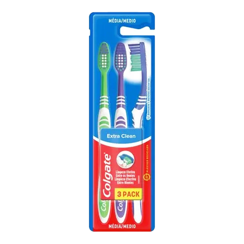 CEPILLO DE DIENTES COLGATE EXTRACLEN MEDIO X 3 UND