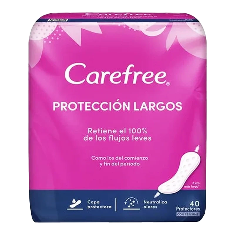 PROTECTORES CAREFREE PROTECCION LARGOS X 40 UND