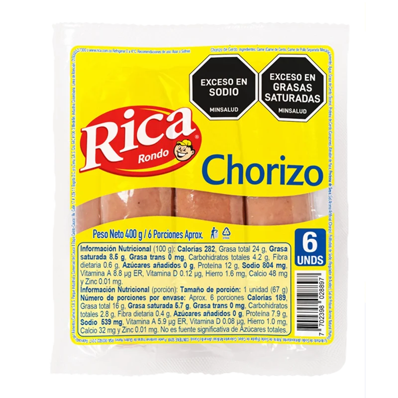 CHORIZO RICA X 400 GR