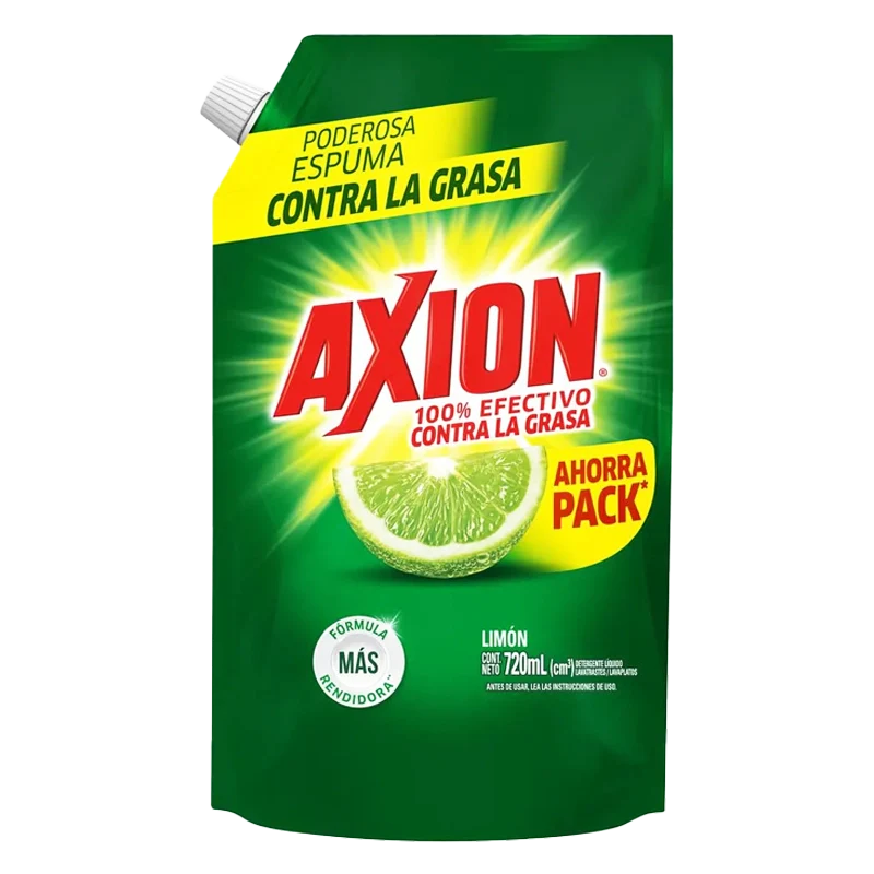 LAVAPLATOS AXION LIMON DOY PACK X 720 ML