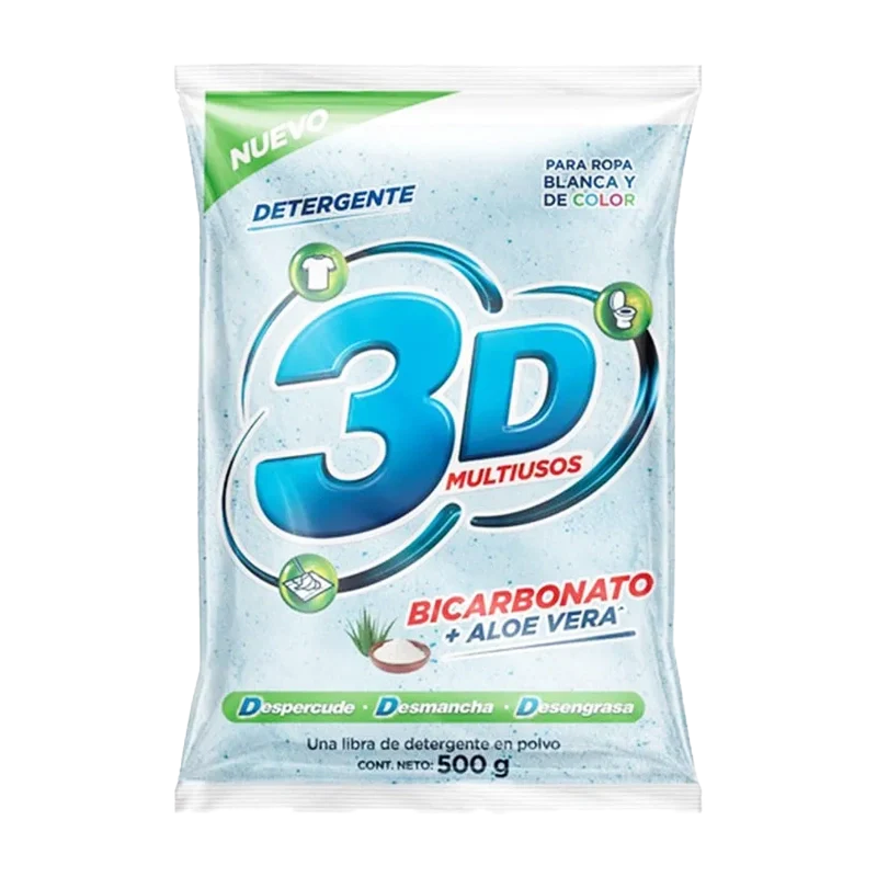 DETERGENTE 3D MULTIUSOS X 500 GR