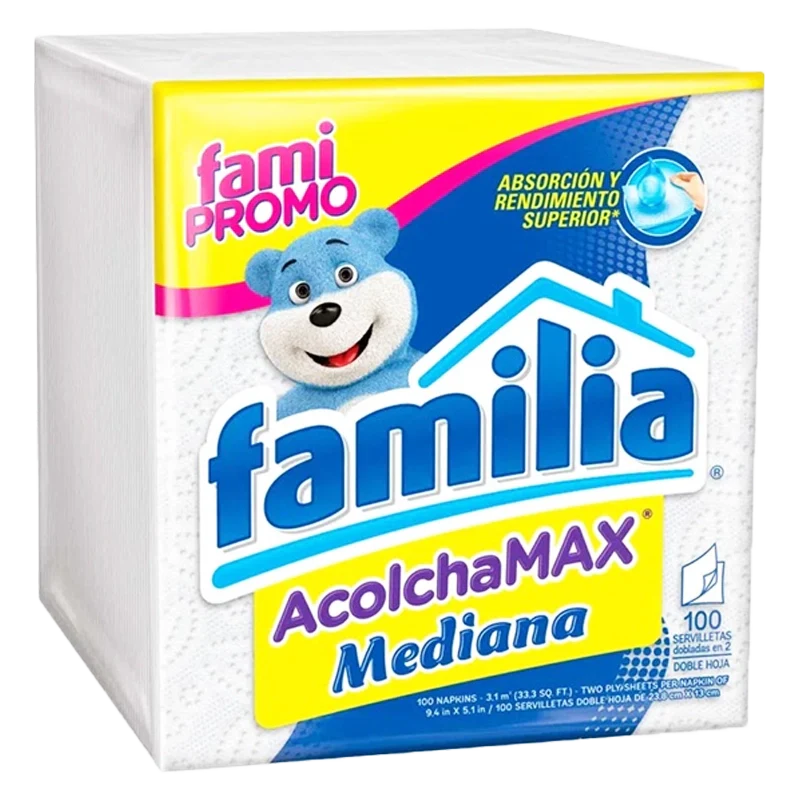 SERVILLETA FAMILIA FAMIPROMO MEDIANA X 100 UD