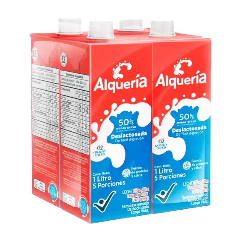 LECHE ALQUERIA CAJA DESLACTOSADA X 4 X 1000 ML C/U