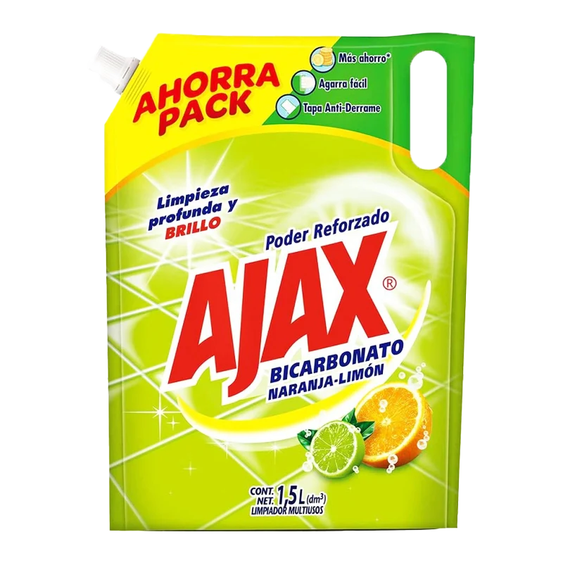 LIMPIADOR DE PISOS AJAX BICARBONATO DOYPACK X 1500 ML