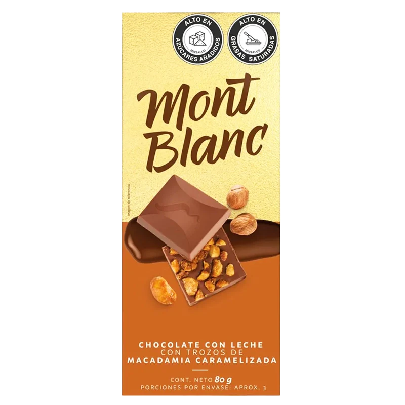 CHOCOLATINA MONTBLANC MACADAMIA X 80 GR