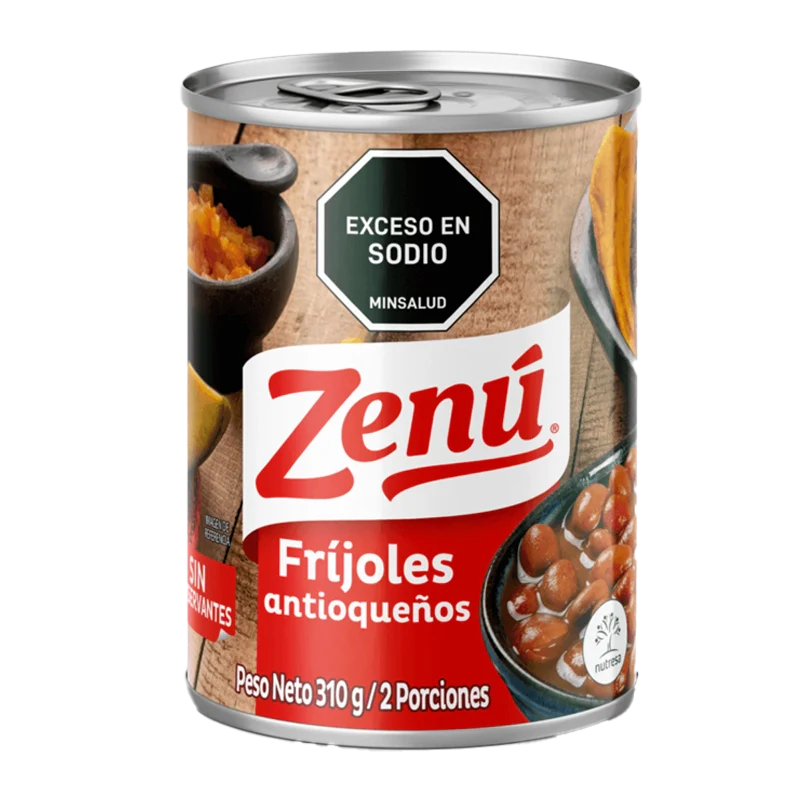 FRIJOL EN LATA ANTIOQUEÑO ZENU X 310 GR