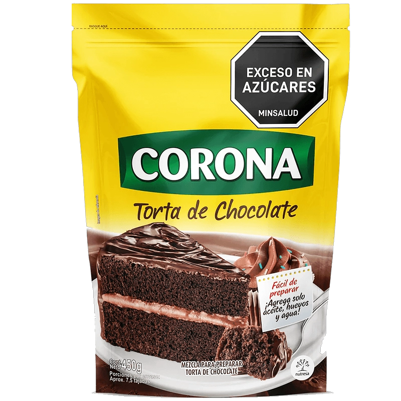MEZCLA LISTA CORONA TORTA CHOCOCOLATE CORONA X 450 GR