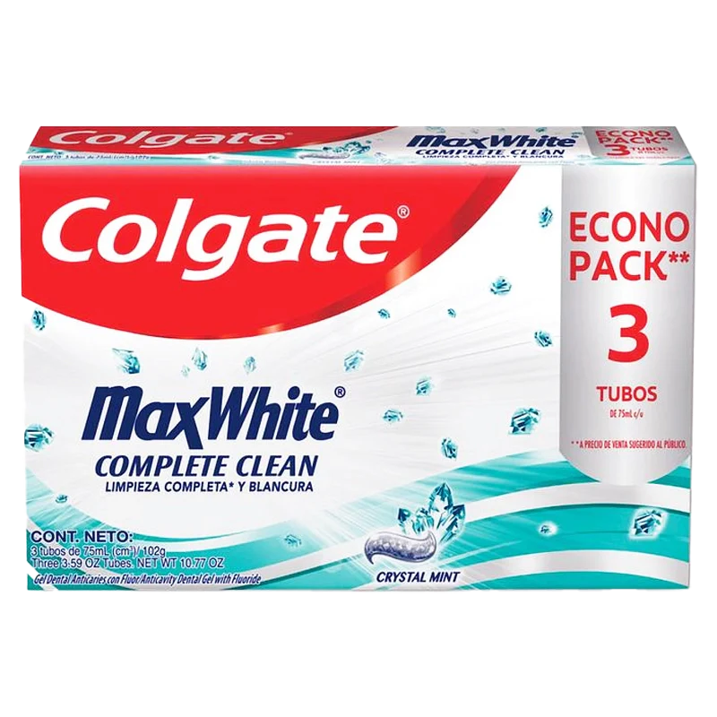 CREMA DENTAL COLGATE MAX WHITE X 3 X 75 GR