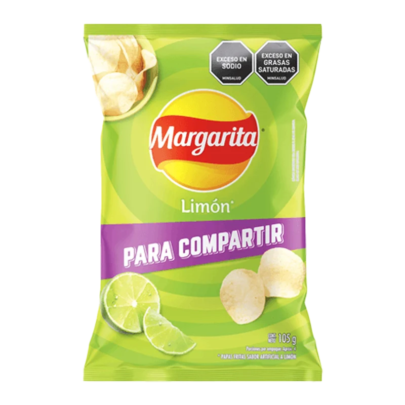 PAPAS MARGARITA LIMON X 105 GR