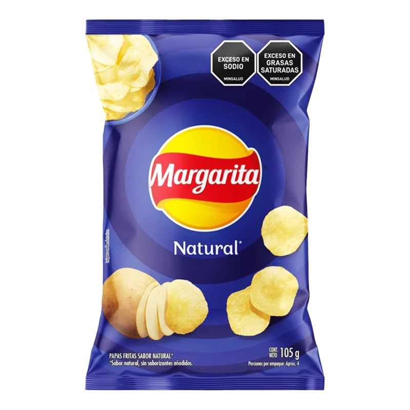 PAPAS MARGARITA NATURAL X 105 GR
