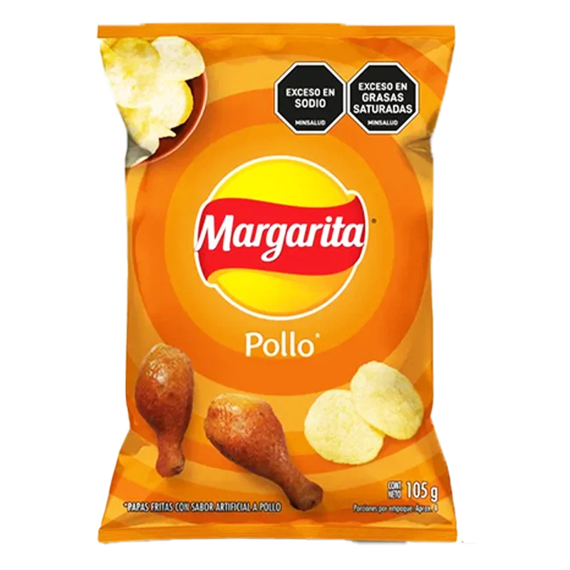 PAPAS MARGARITA POLLO X 105 GR