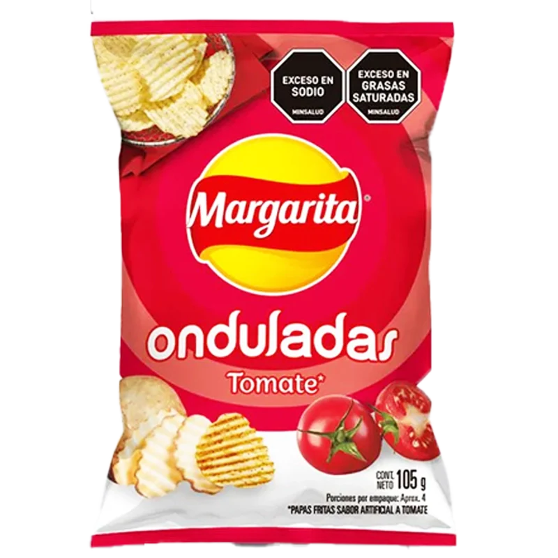 PAPAS MARGARITA ONDU TOMATE X 105 GR