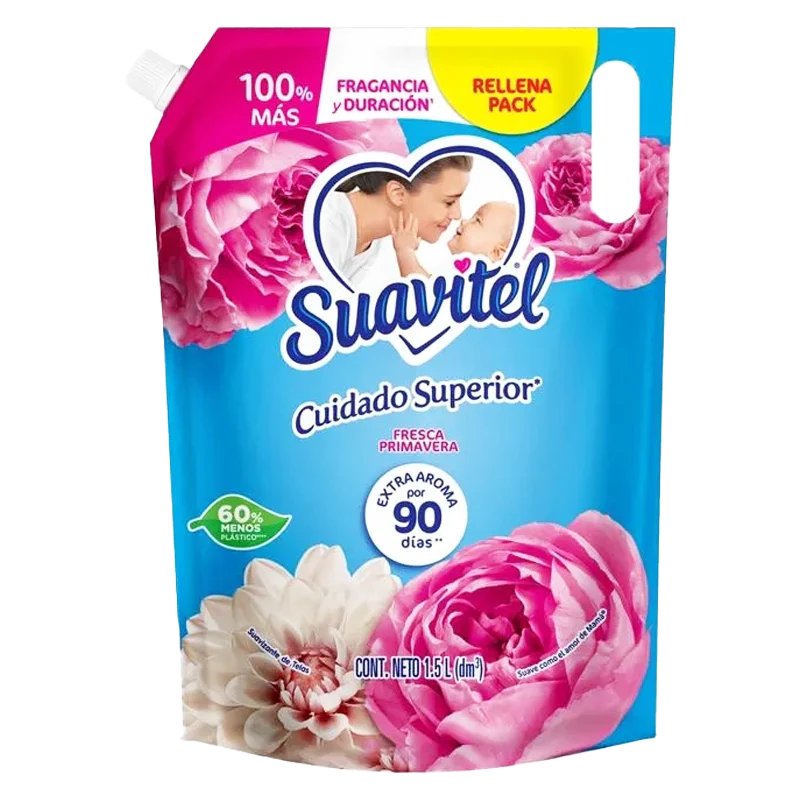 SUAVIZANTE SUAVITEL FRESCA PRIMAVERA DOYPACK X 1500 ML