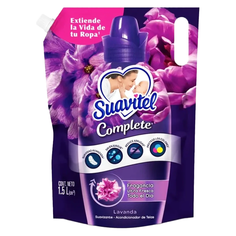 SUAVIZANTE SUAVITEL COMPLET LAVANDA  X 1500 ML