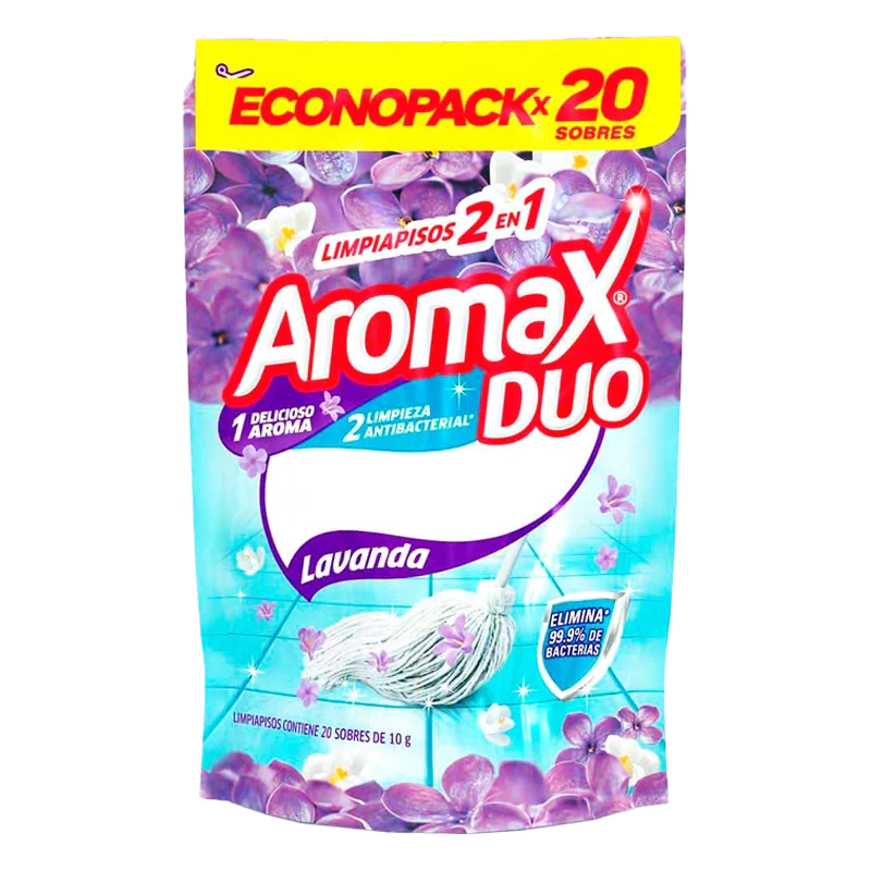 LIMPIADOR DE PISOS AROMAX DUO DP X 20 X 10 GR