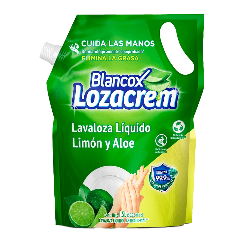 LAVALOZA BLANCOX LOZACREM LIMON ALOE LIQUIDO DOYPACK X 1500 ML