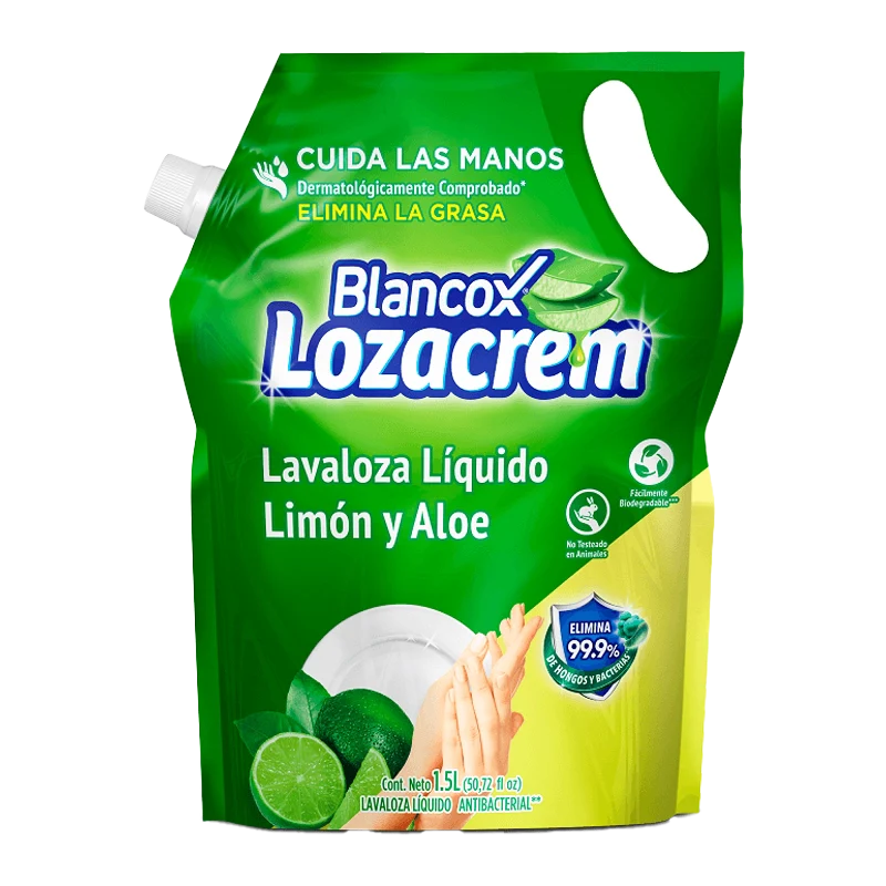 LAVALOZA BLANCOX LOZACREM LIMON ALOE LIQUIDO DOYPACK X 1500 ML
