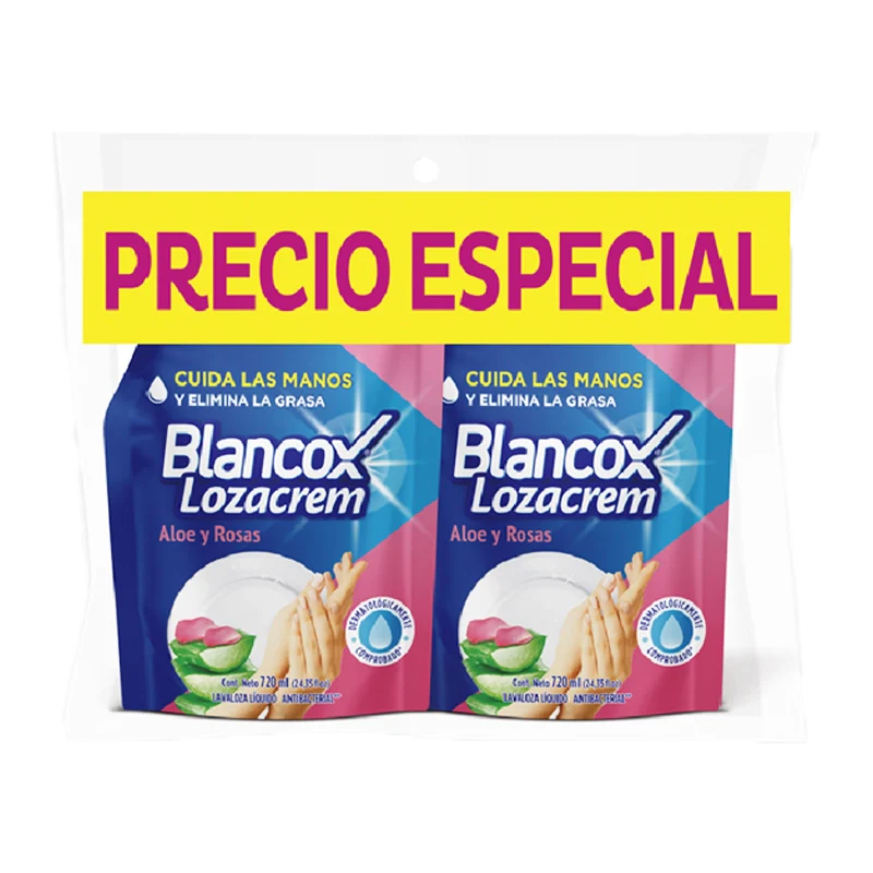 LAVALOZA BLANCOX LOZACREM ALOE LIQUIDO DOYPACK X 2 X 720 ML