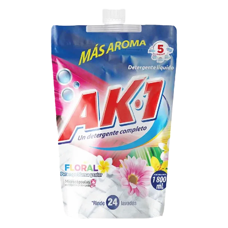 DETERGENTE LIQUIDO AK 1 DOY PACK X 1800 ML