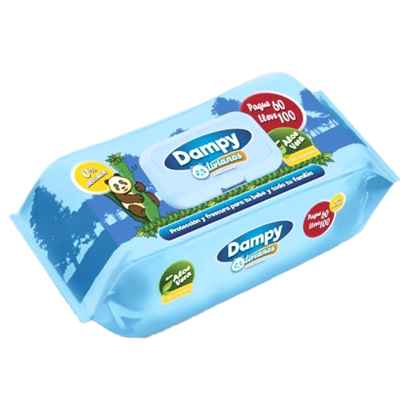 PAÑITO DAMPY AZUL X 100 UND