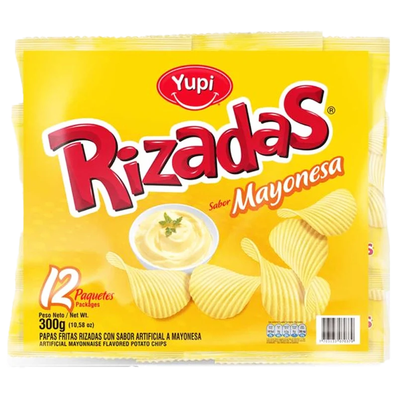 PAPAS RIZADAS MAYONESA  X 12 X 300 GR