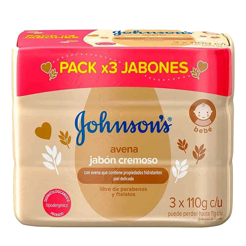 JABON BAÑO JHONSONS AVENA X3X110 GR
