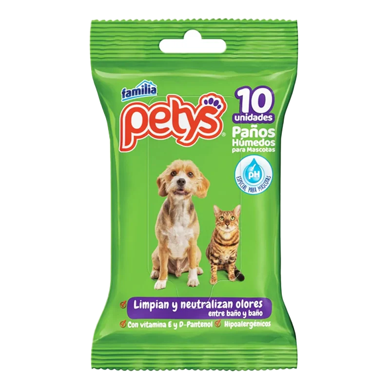 PAÑITOS MASCOTAS PETYS X 10 UND