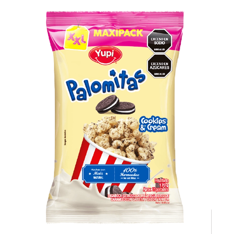 PALOMITAS YUPI CON COOKIES & CREAM X 170 GR