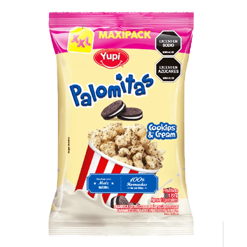 PALOMITAS YUPI CON COOKIES & CREAM X 170 GR