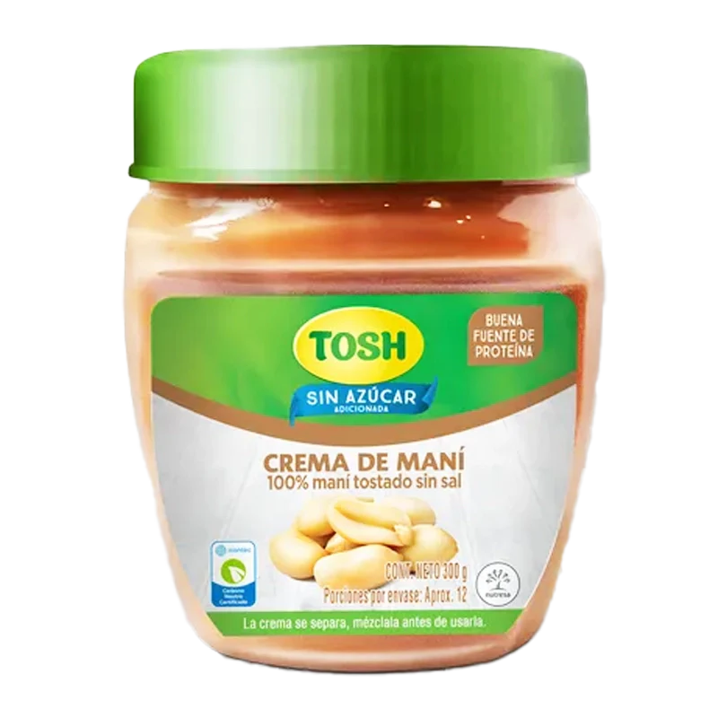 CREMA DE MANI TOSH SIN SAL X 300 GR