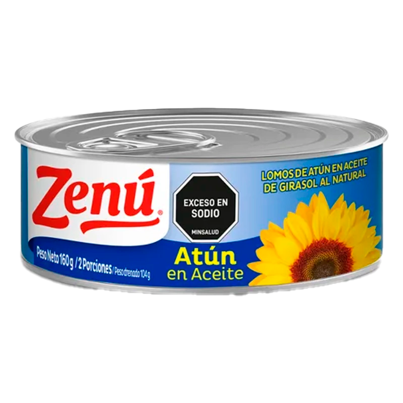 LOMO ATUN ZENU ACEITE GIRASOL X 160 GR