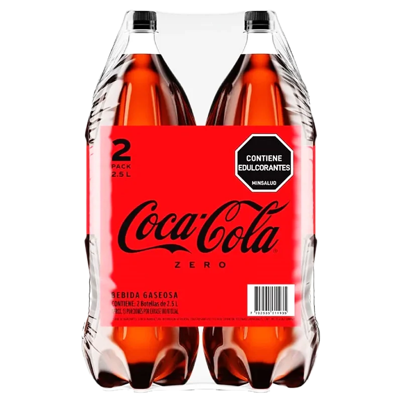 GASEOSA COCA COLA DUO SIN AZUCAR X 2500 ML