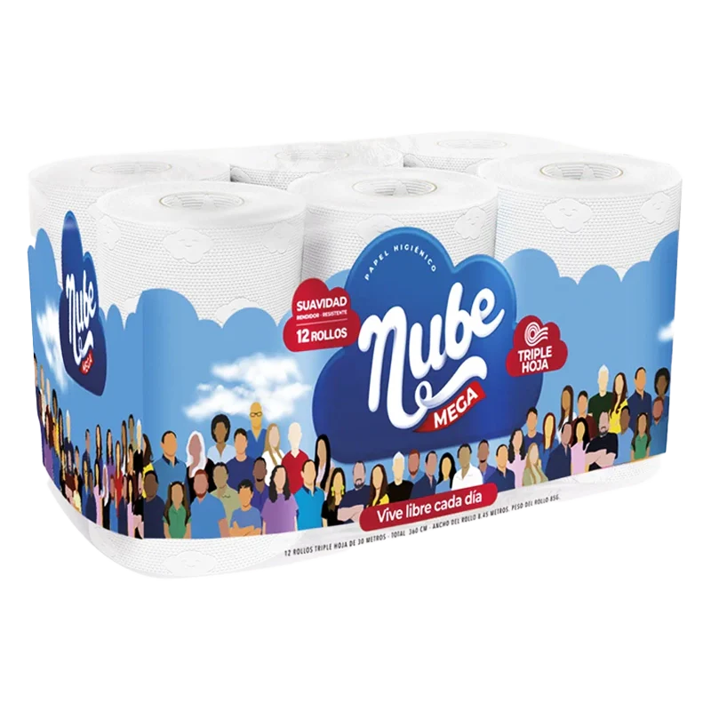 PAPEL HIGIENICO NUBE MEGA X 12 UND