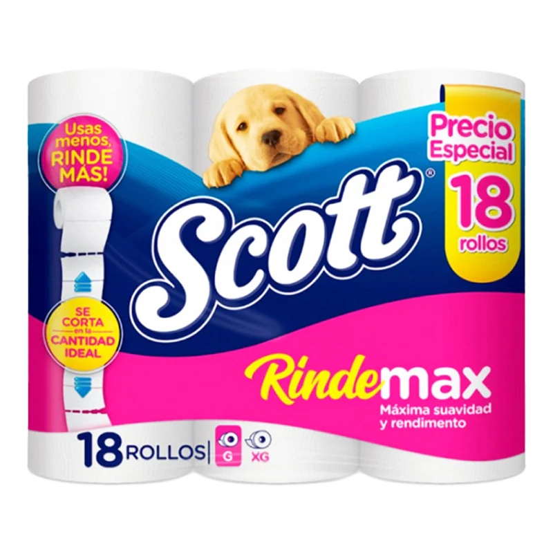 PAPEL HIGIENICO SCOTT RINDEMAS X 18 UND
