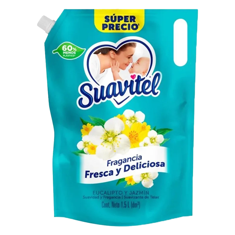 SUAVIZANTE SUAVITEL EUCALIPTO Y  JAZMIN X 1500 ML