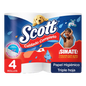 PAPEL HIGIENICO SCOTT MAXI CUIDADO COMPLETO X 4 UND