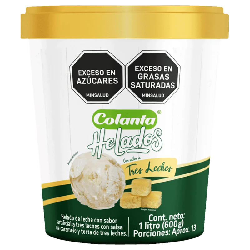 HELADO COLANTA TRES LECHES  X 1LT