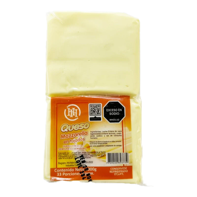 QUESO HH MOZARELLA TAJADO X 1000 GR