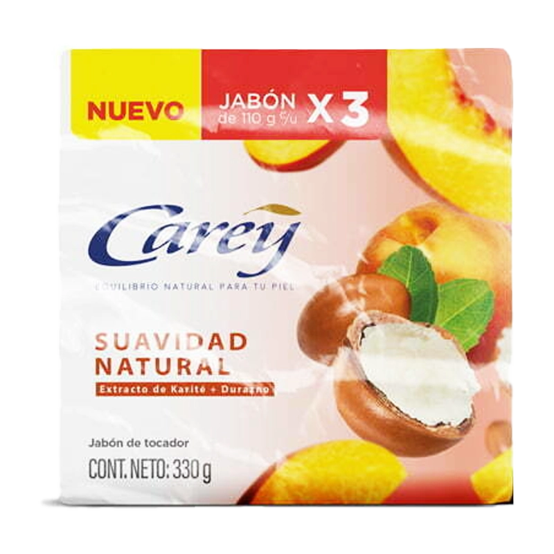 JABON BAÑO CAREY SUAVID NATURAL X3X110GR