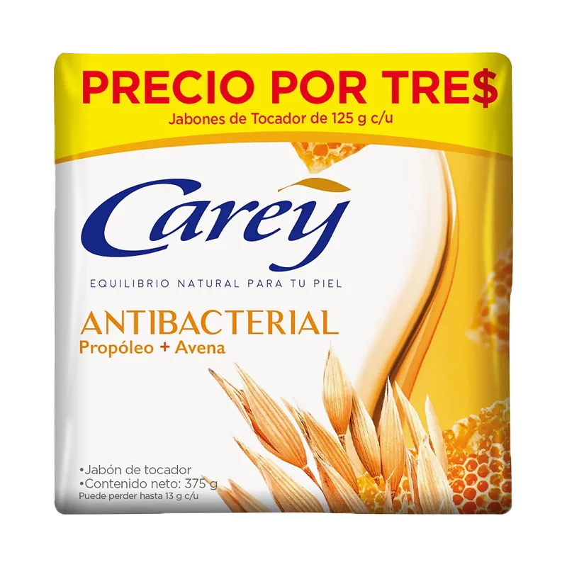 JABON BAÑO CAREY PROTEC ANTIBAC X3X110GR