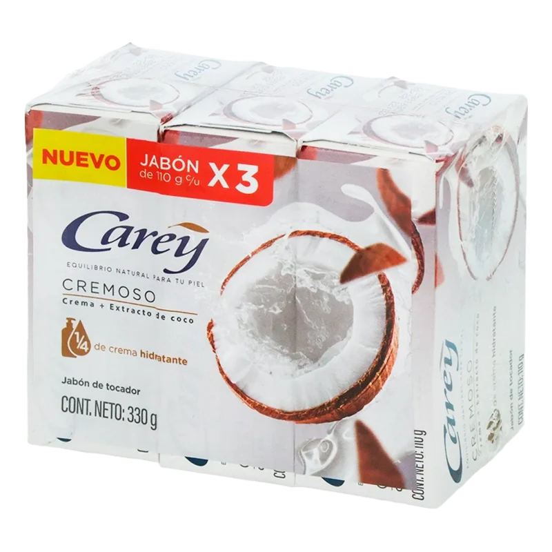JABON BAÑO CAREY CREMOSO COCO X3X110GR