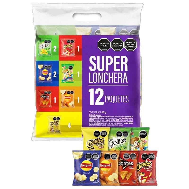 SURTIDO FRITOLAY  SUPER LONCHERA X12UND X 271GR