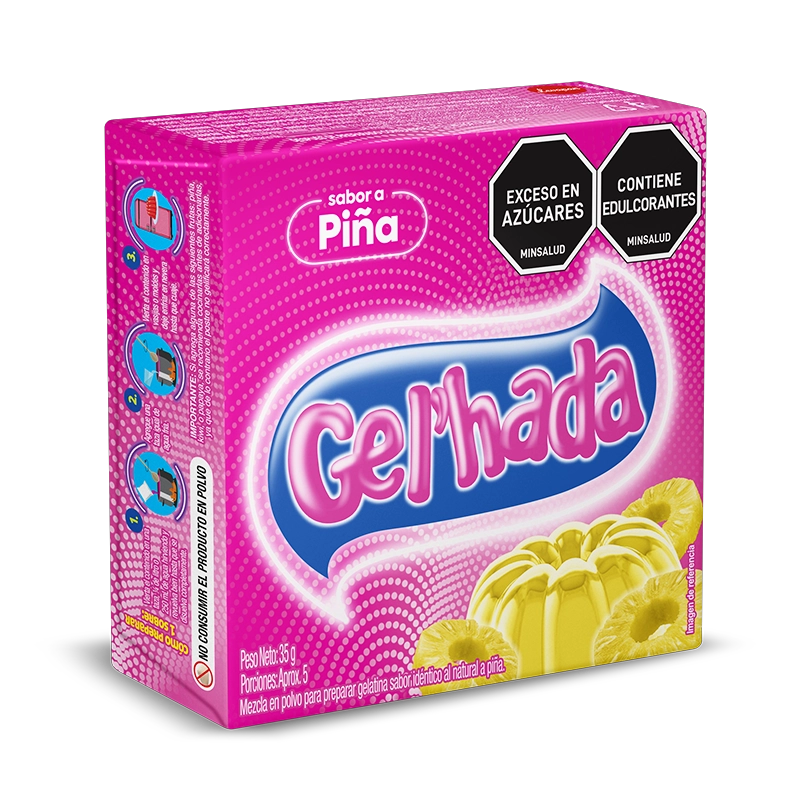 GELATINA GELHADA PIÑA X 35 GR