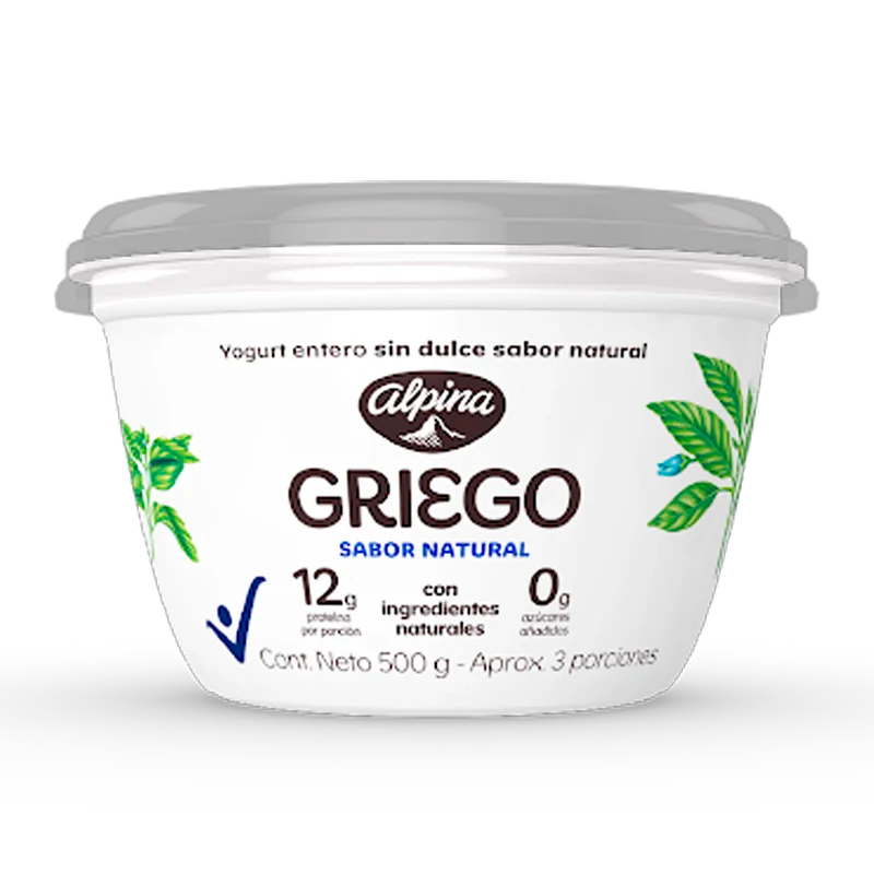 YOGURT GRIEGO ALPINA NATURAL  X 500GR