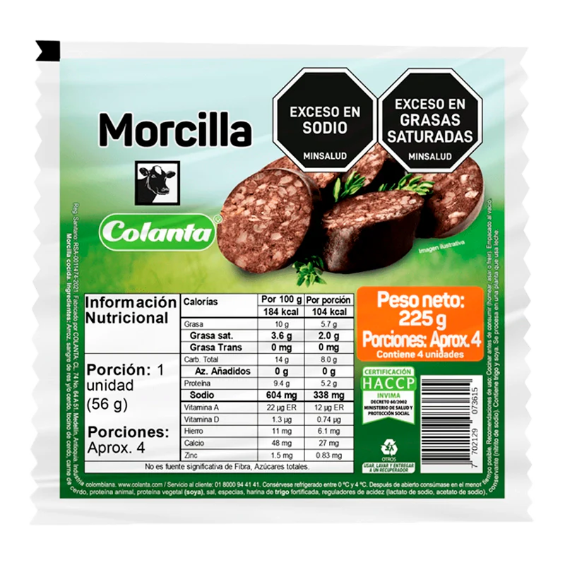 MORCILLA COLANTA X 225 GR