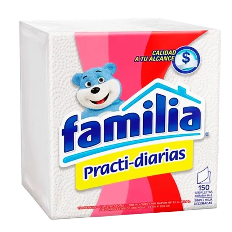 SERVILLETAS FAMILIA PRACTIDIARIAS X 150 UND
