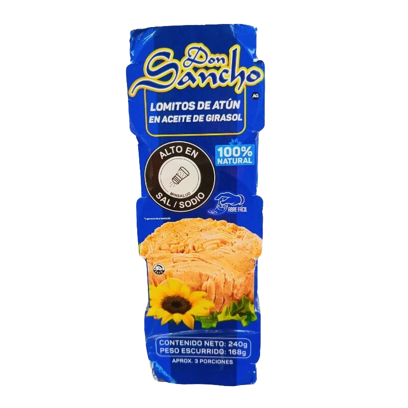ATUN DON SANCHO LOMITOS EN ACEITE GIRASOL X 3 X 80GR