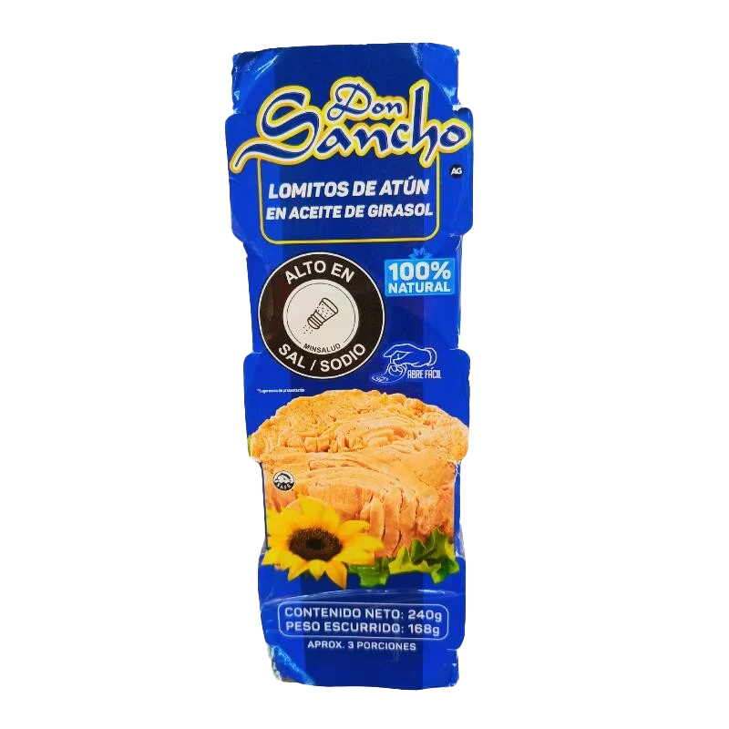 ATUN DON SANCHO LOMITOS EN ACEITE GIRASOL X 3 X 80GR
