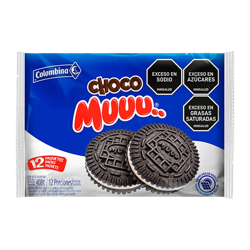 GALLETA CHOCO MUUU X 12 X 408 GR