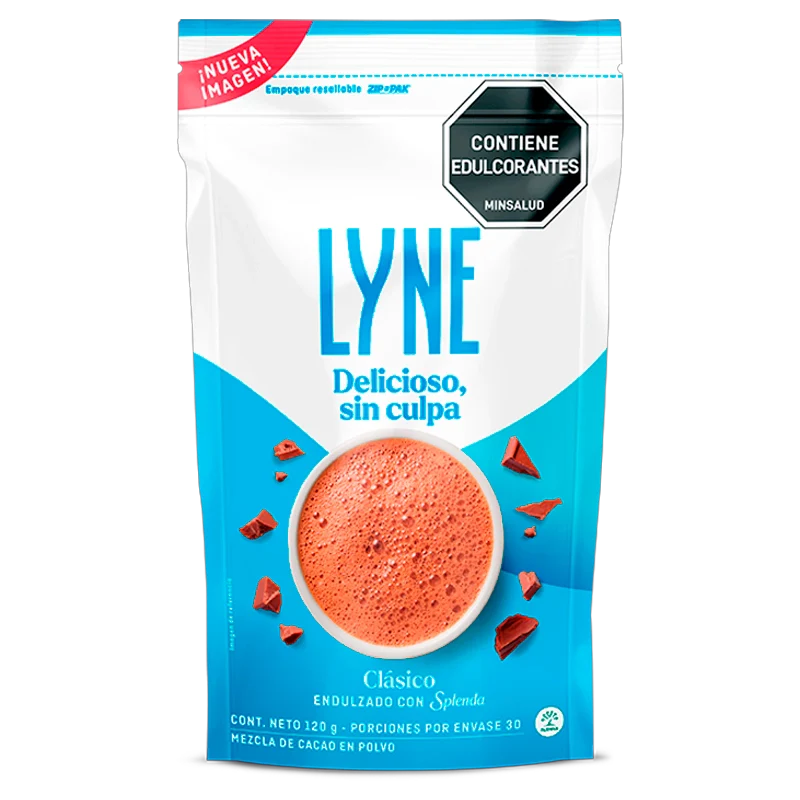 CHOCOLATE EN POLVO LYNE SPLENDA X 120 GR